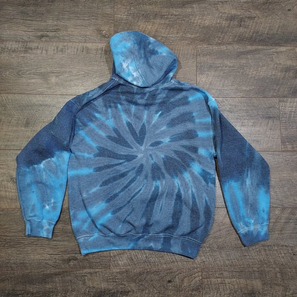 Tie Dye Hoodie Sweatshirt Pullover Gildan Heavy Blend Kangaroo Pocket Medium - Picture 2 of 10